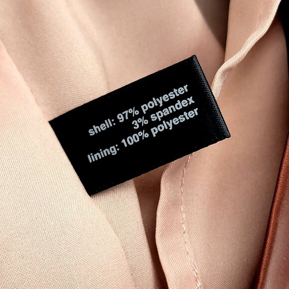 One-Shoulder Satin Midi Dress With Ruched Bodice In Blush Pink & Brown - Picture 11 of 12